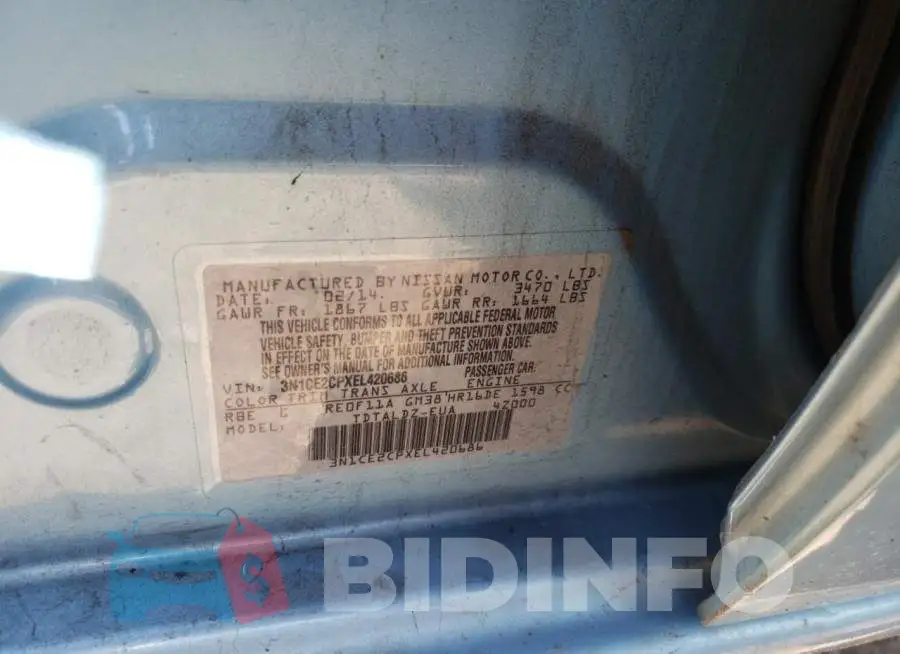 3N1CE2CPXEL420686 Photo# 12