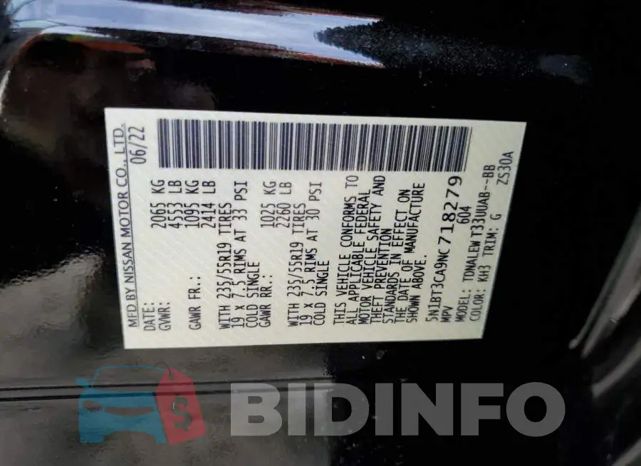 5N1BT3CA9NC718279 Photo# 13