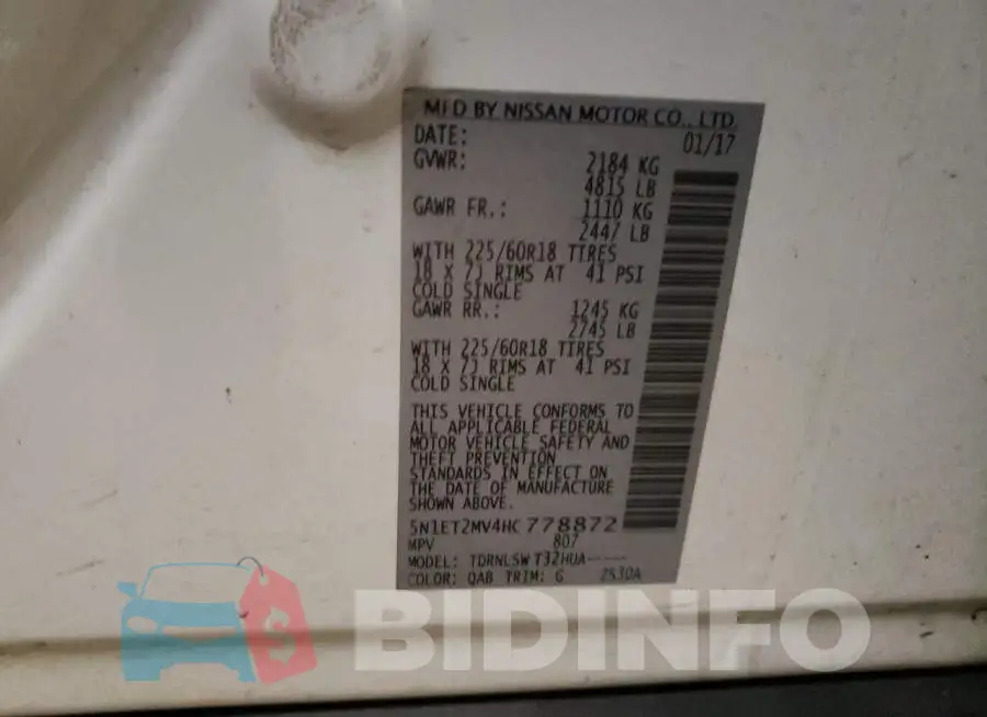 5N1ET2MV4HC778872 Photo# 13