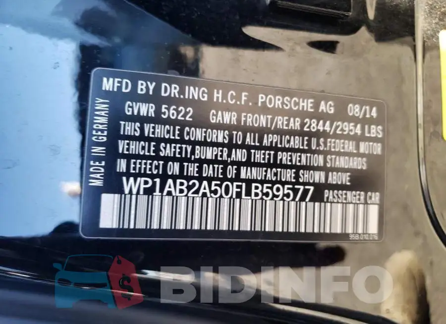 WP1AB2A50FLB59577 Photo# 13