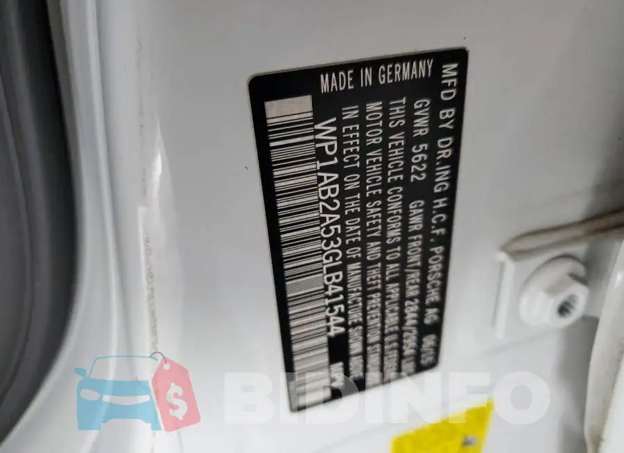 WP1AB2A53GLB41544 Photo# 13