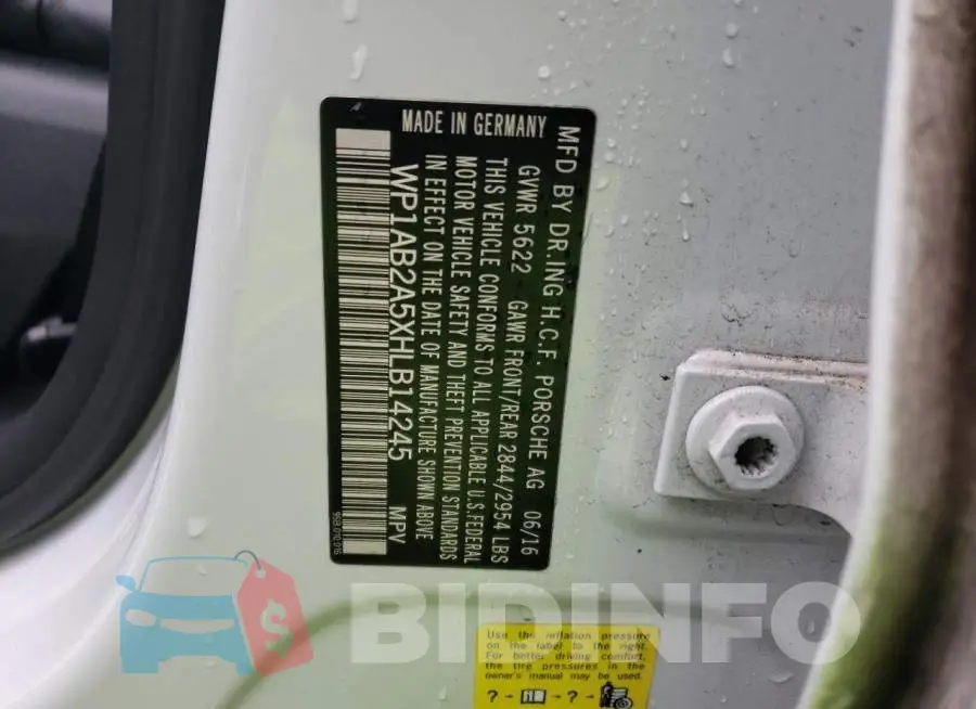 WP1AB2A5XHLB14245 Photo# 14