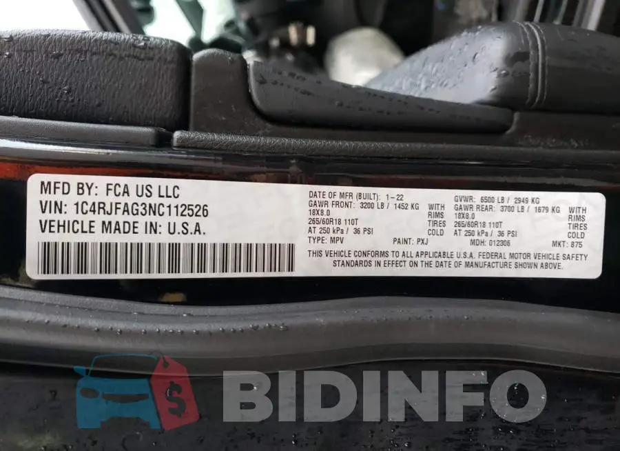 1C4RJFAG3NC112526 Photo# 13