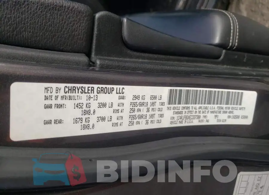 1C4RJFBGXEC337380 Photo# 12
