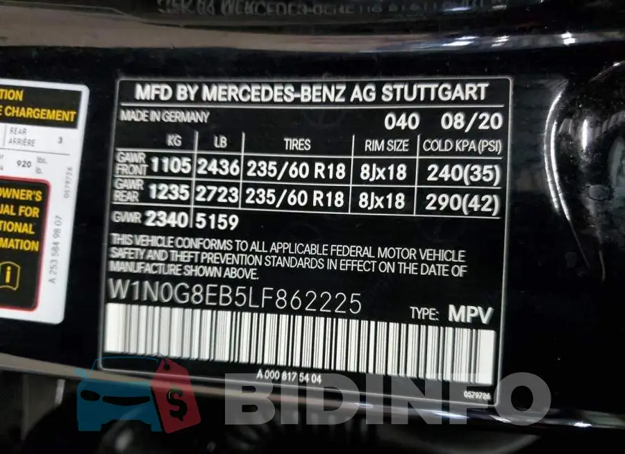 W1N0G8EB5LF862225 Photo# 13
