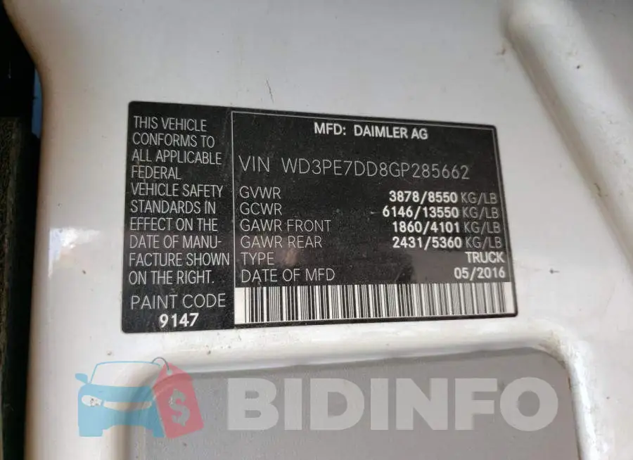 WD3PE7DD8GP285662 Photo# 13