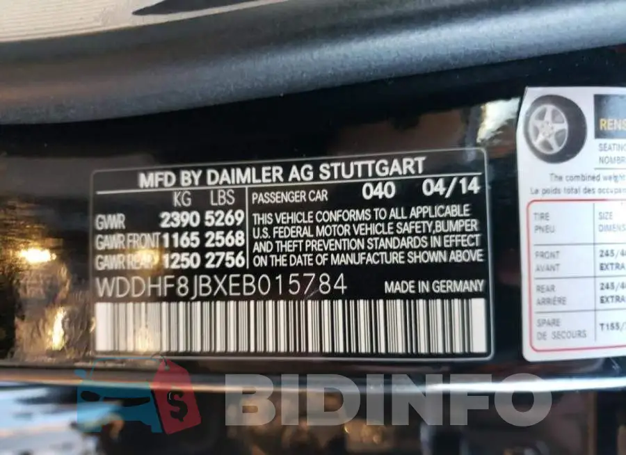 WDDHF8JBXEB015784 Photo# 10