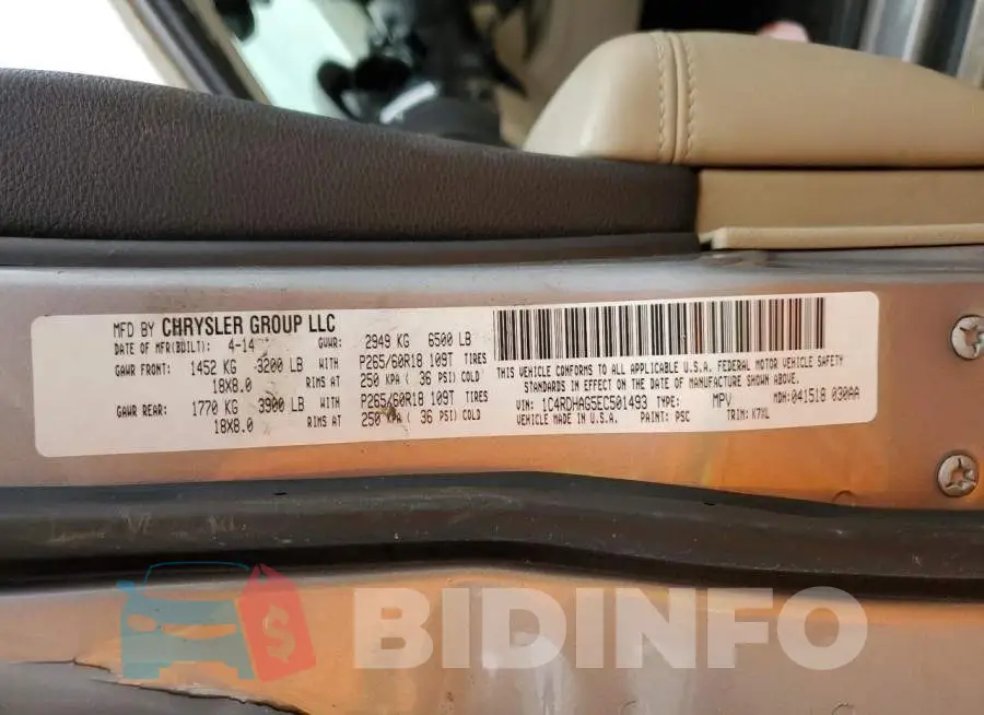 1C4RDHAG5EC501493 Photo# 14