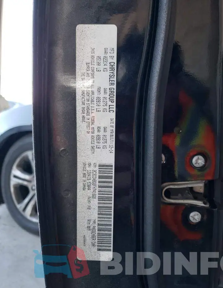 2C3CDXBG6FH741668 Photo# 12