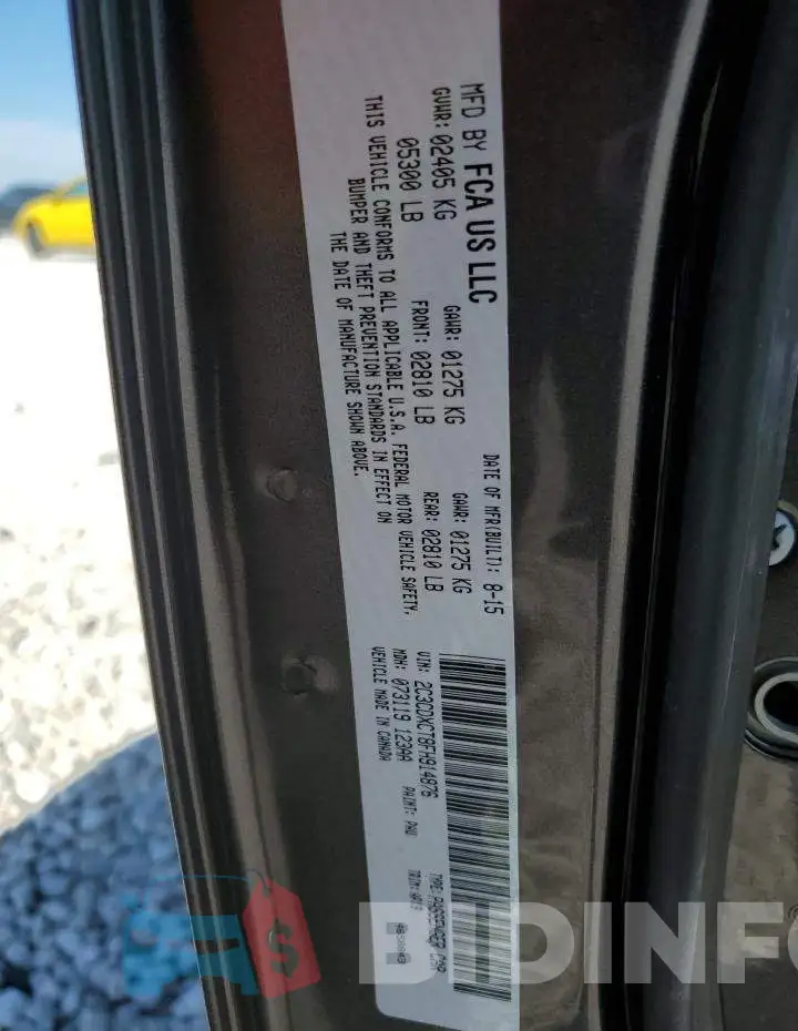 2C3CDXCT8FH914876 Photo# 13