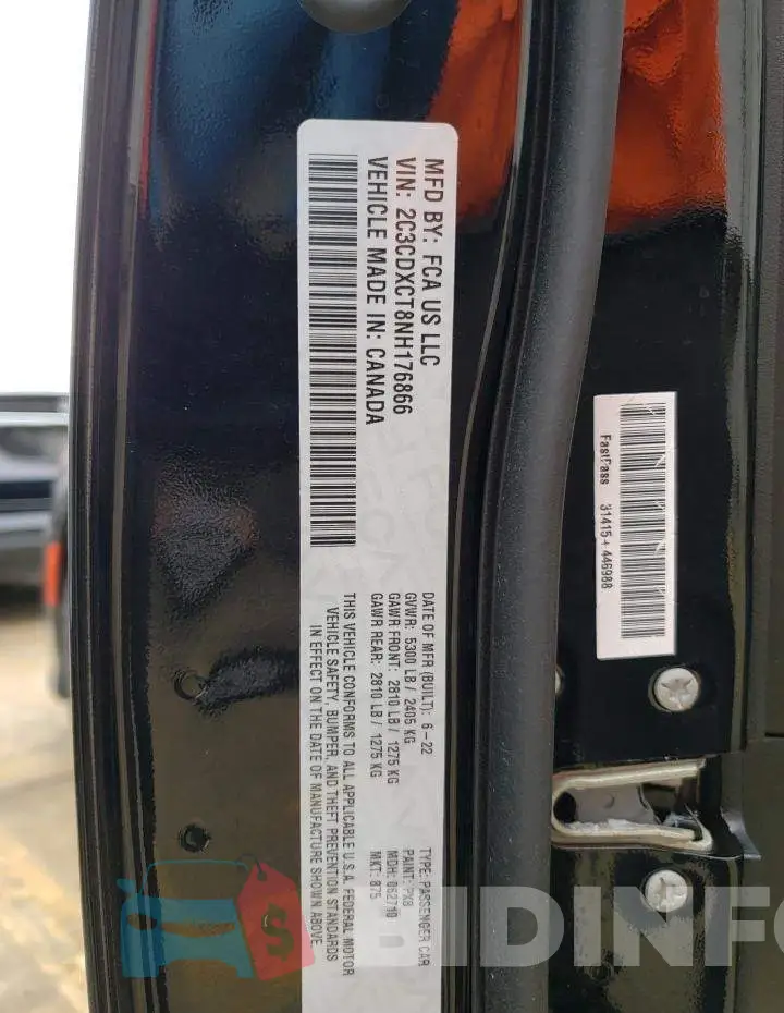 2C3CDXCT8NH176866 Photo# 10