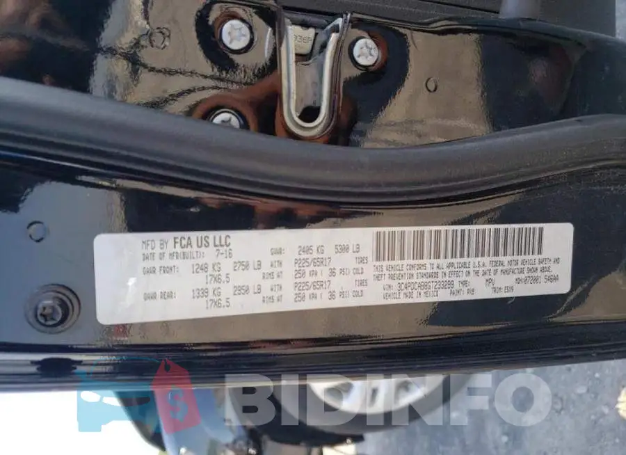3C4PDCAB8GT233299 Photo# 10