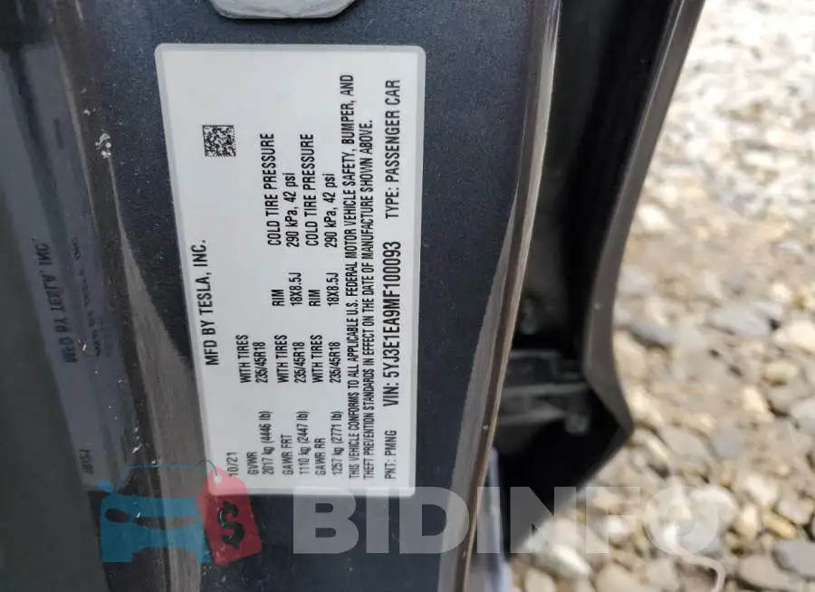 5YJ3E1EA9MF100093 Photo# 12
