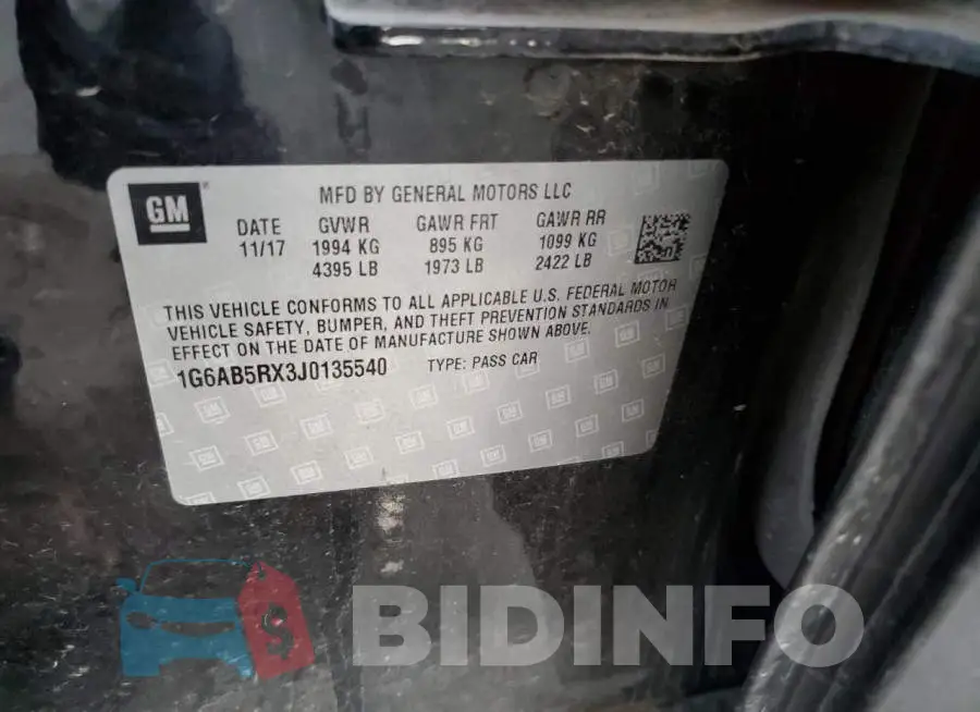 1G6AB5RX3J0135540 Photo# 12
