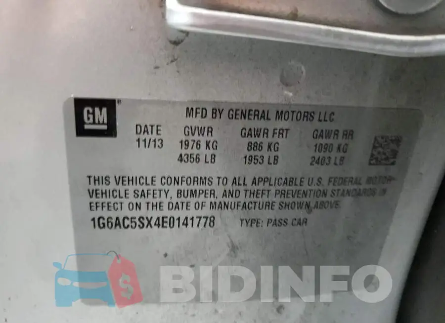 1G6AC5SX4E0141778 Photo# 10