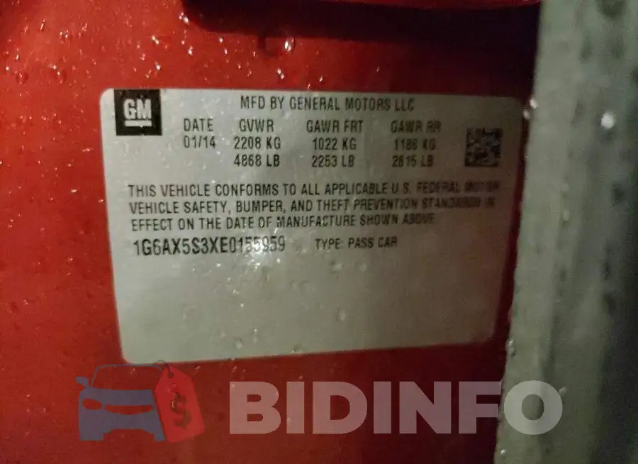1G6AX5S3XE0155959 Photo# 12