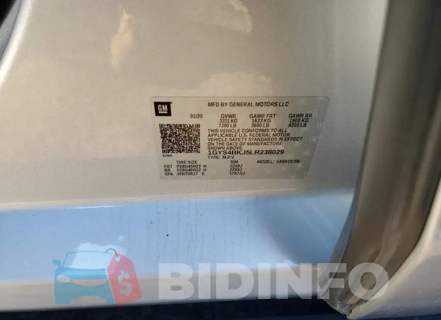1GYS4BKJ5LR238029 Photo# 13