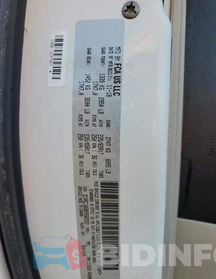 2C4RC1BG8KR582937 Photo# 12