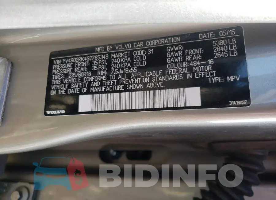 YV4902RK4G2785349 Photo# 13