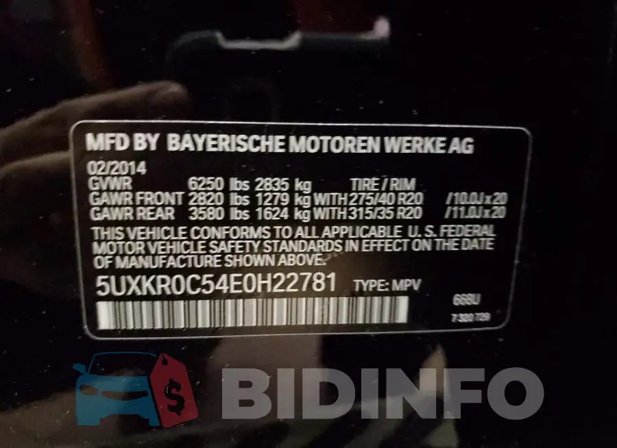 5UXKR0C54E0H22781 Photo# 14