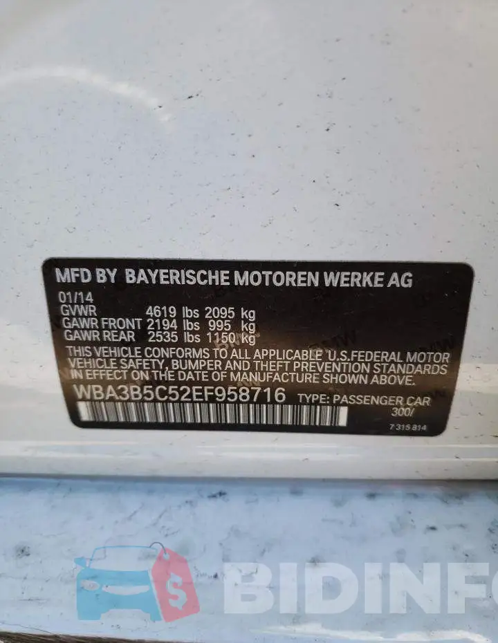 WBA3B5C52EF958716 Photo# 12