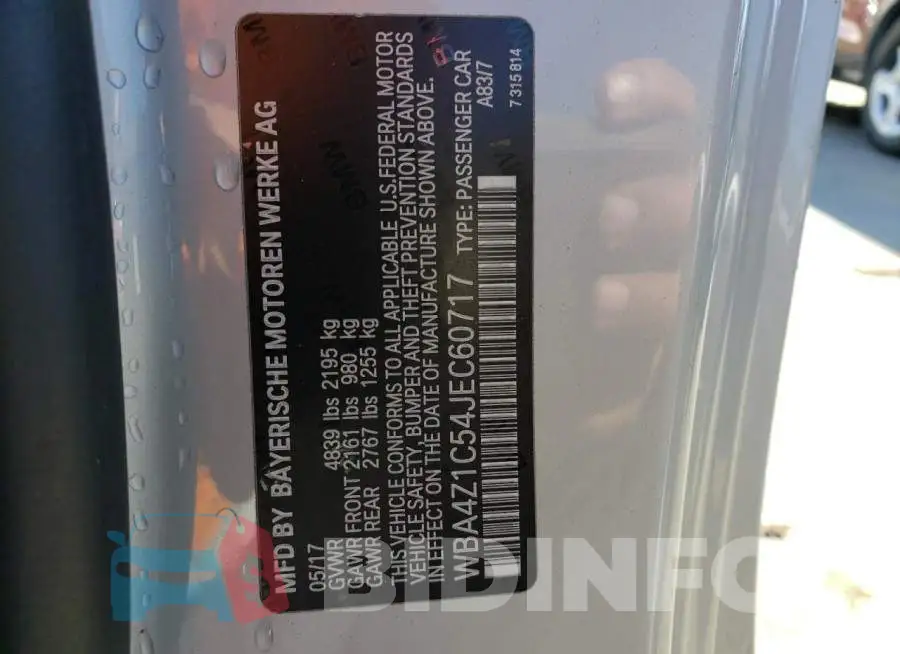 WBA4Z1C54JEC60717 Photo# 12