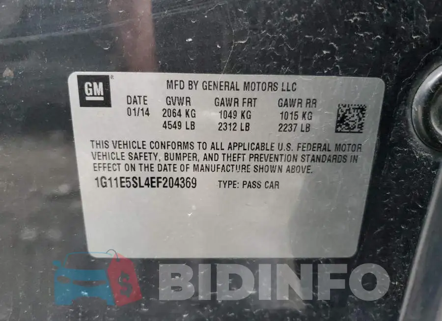 1G11E5SL4EF204369 Photo# 12
