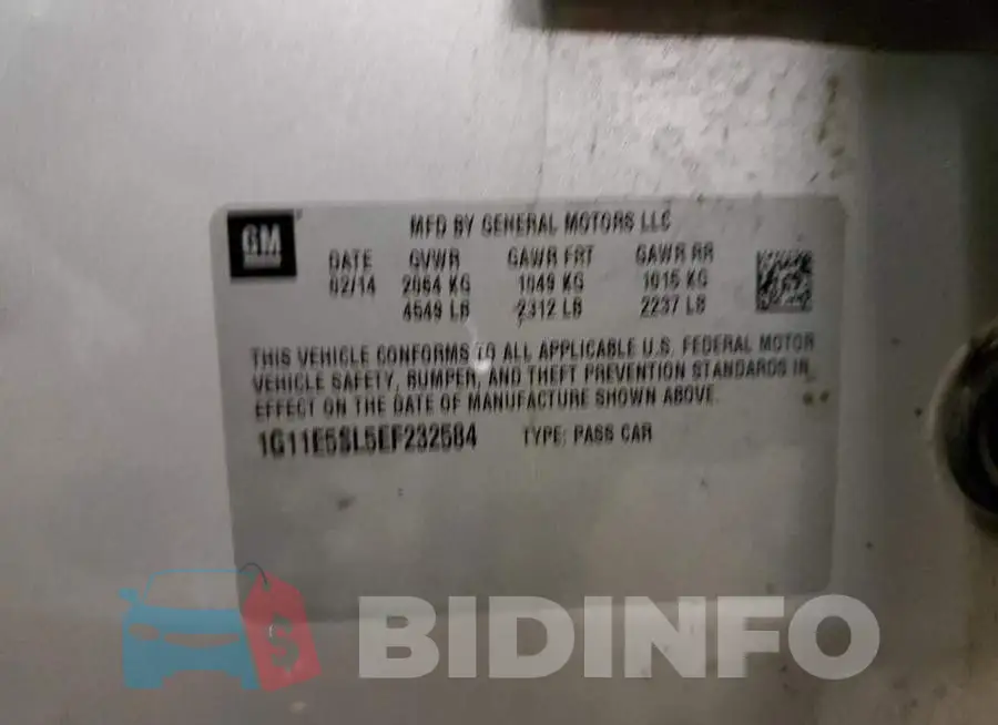 1G11E5SL5EF232584 Photo# 13