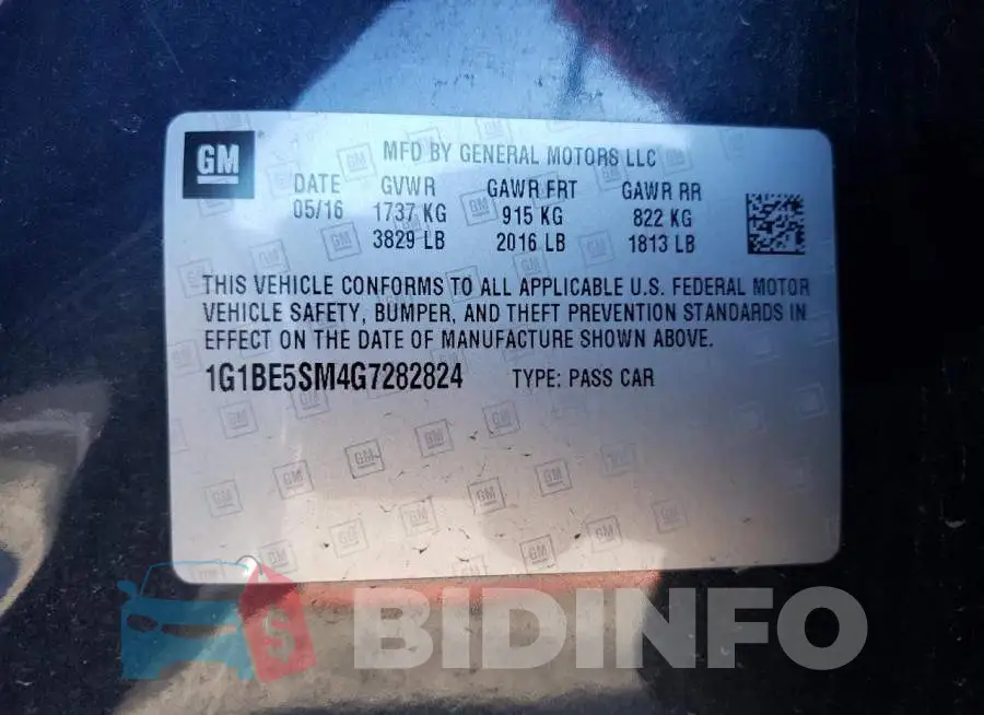 1G1BE5SM4G7282824 Photo# 12