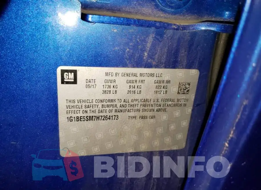1G1BE5SM7H7264173 Photo# 12