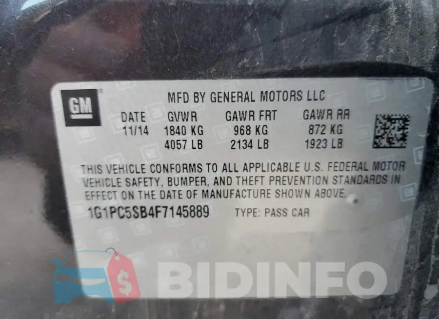 1G1PC5SB4F7145889 Photo# 12