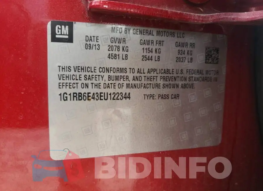 1G1RB6E43EU122344 Photo# 12