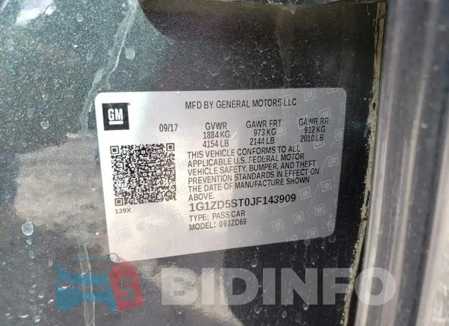 1G1ZD5ST0JF143909 Photo# 13