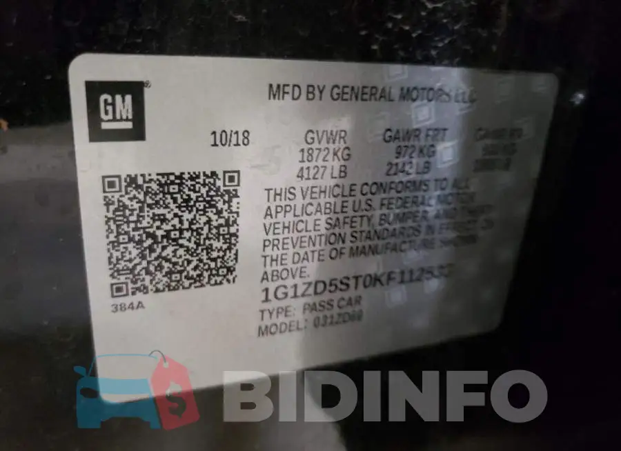 1G1ZD5ST0KF112533 Photo# 12