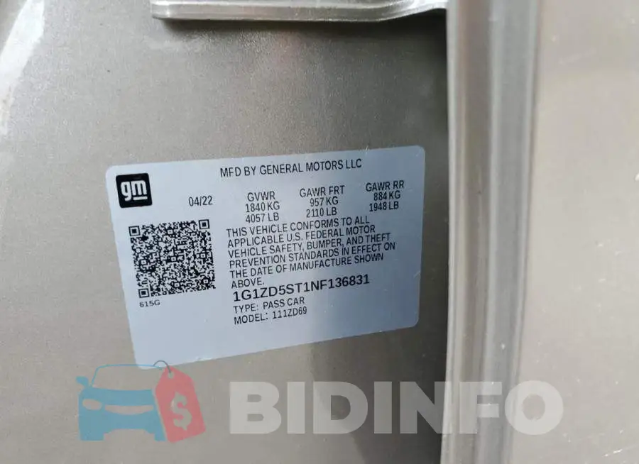 1G1ZD5ST1NF136831 Photo# 12