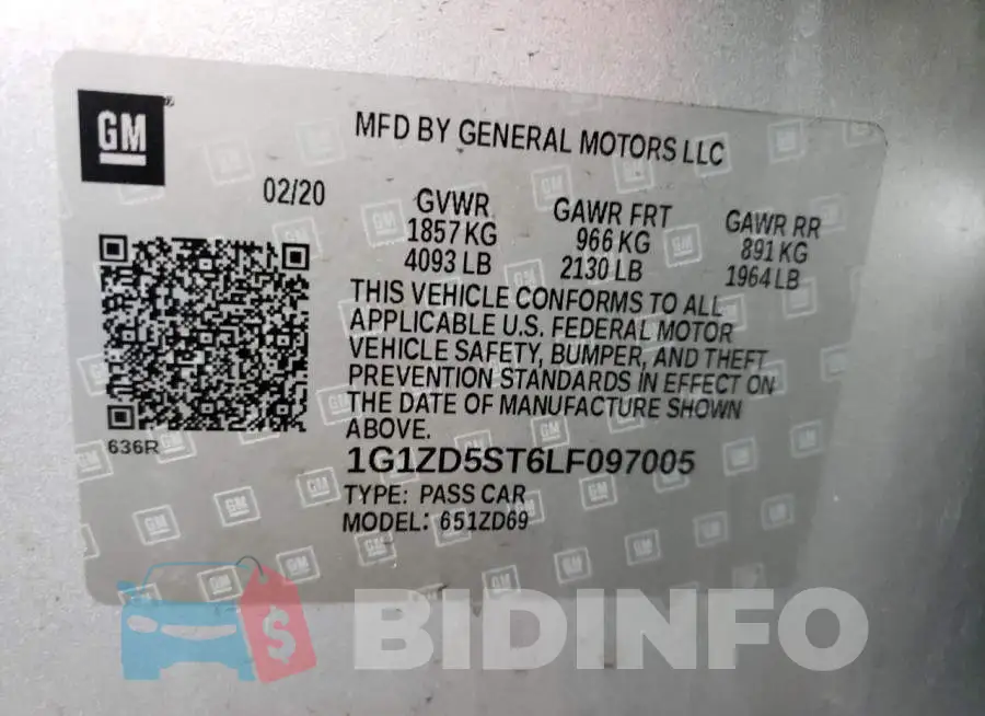 1G1ZD5ST6LF097005 Photo# 12