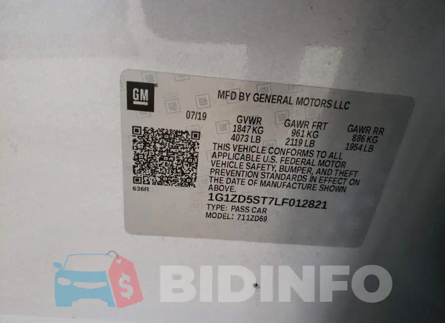 1G1ZD5ST7LF012821 Photo# 12