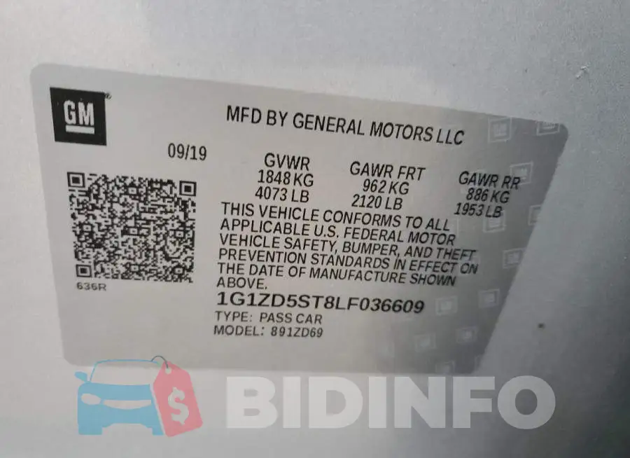 1G1ZD5ST8LF036609 Photo# 12