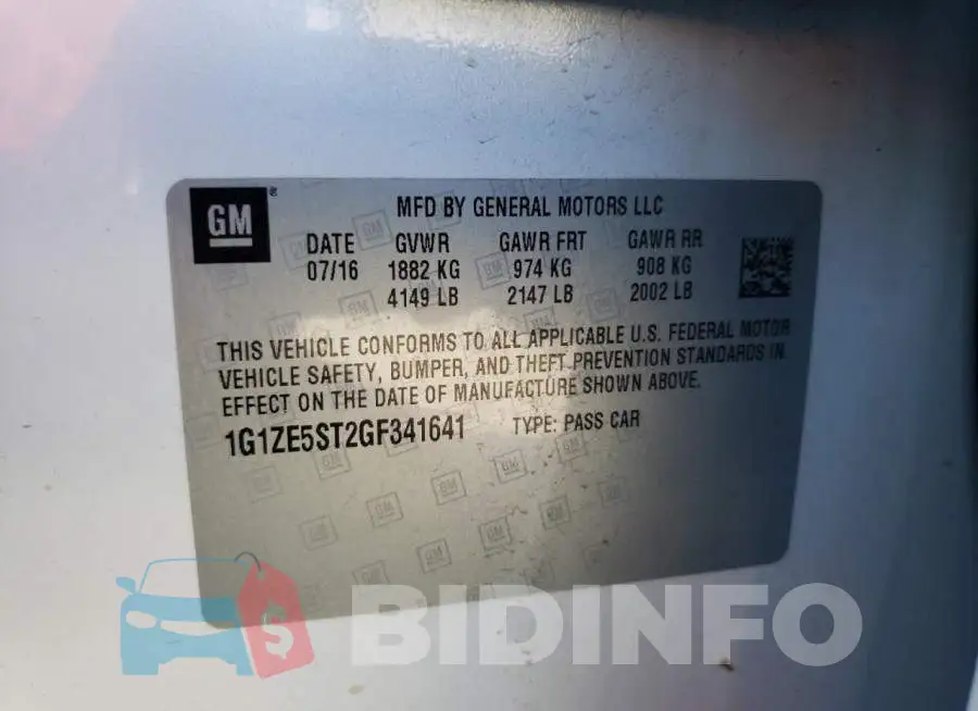 1G1ZE5ST2GF341641 Photo# 12