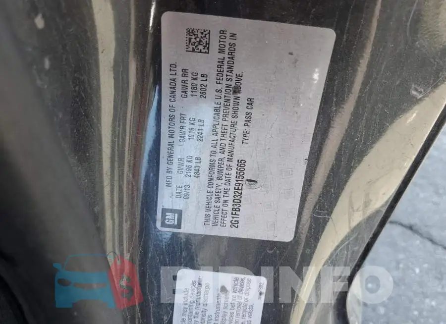 2G1FB3D32E9155665 Photo# 10