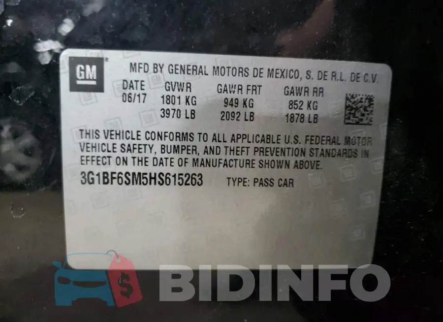 3G1BF6SM5HS615263 Photo# 12