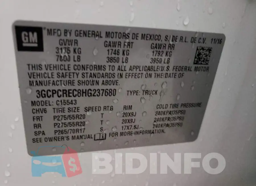 3GCPCREC8HG237680 Photo# 12