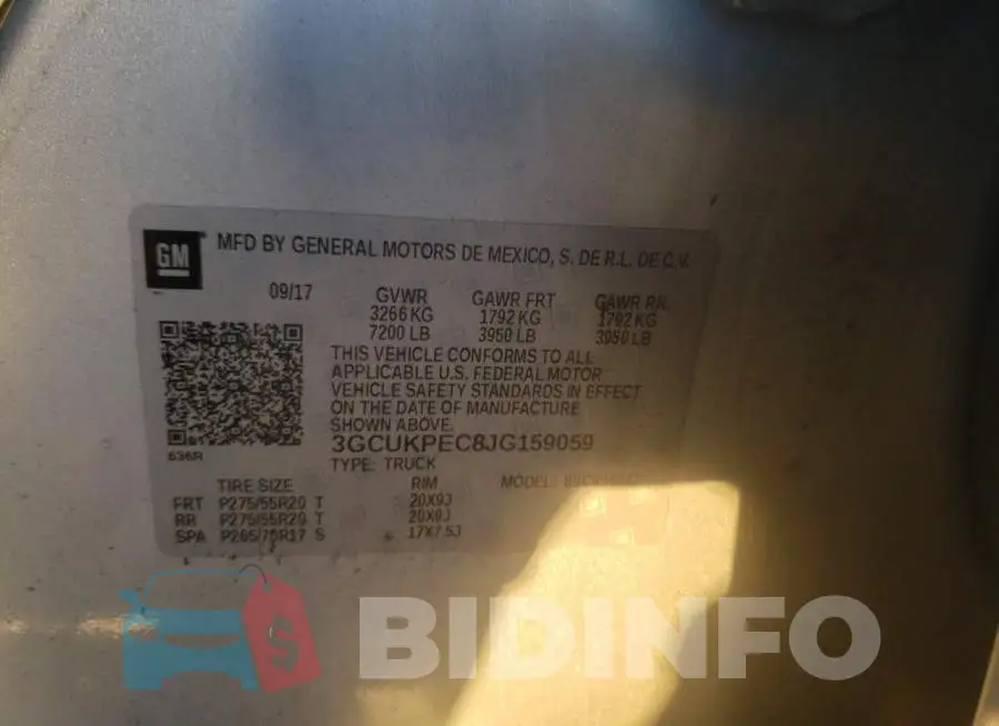 3GCUKPEC8JG159059 Photo# 12