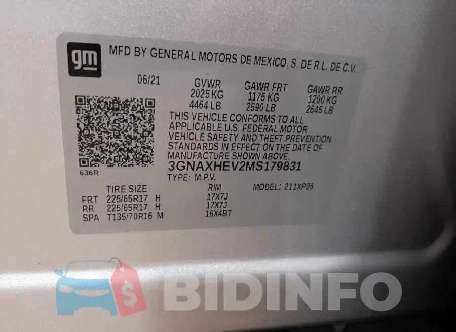 3GNAXHEV2MS179831 Photo# 13