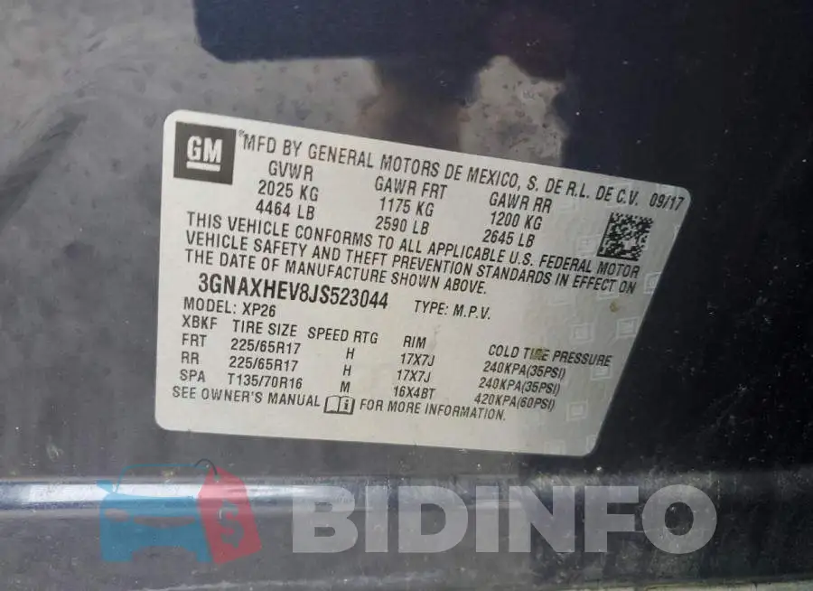 3GNAXHEV8JS523044 Photo# 13