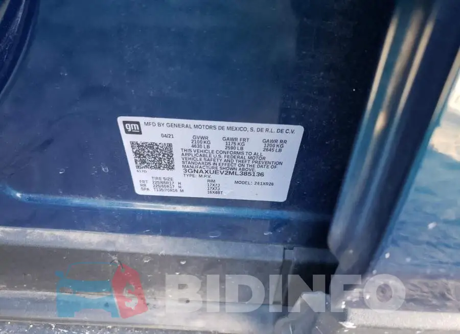3GNAXUEV2ML385136 Photo# 12