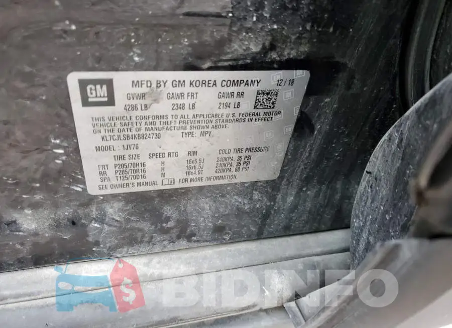 KL7CJLSB4KB824730 Photo# 13