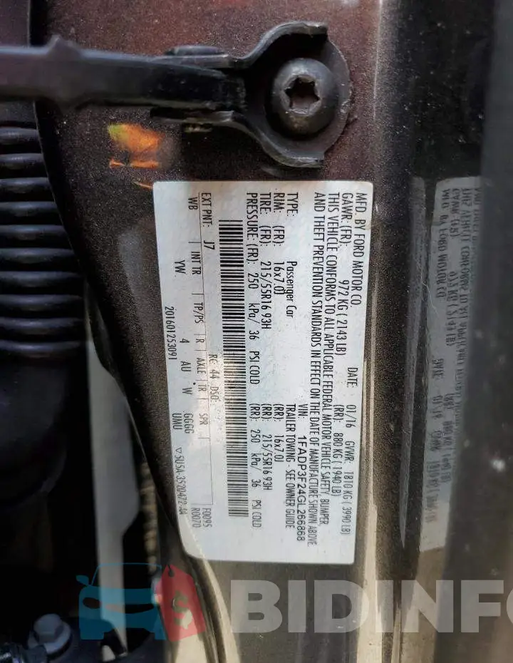 1FADP3F24GL266868 Photo# 12