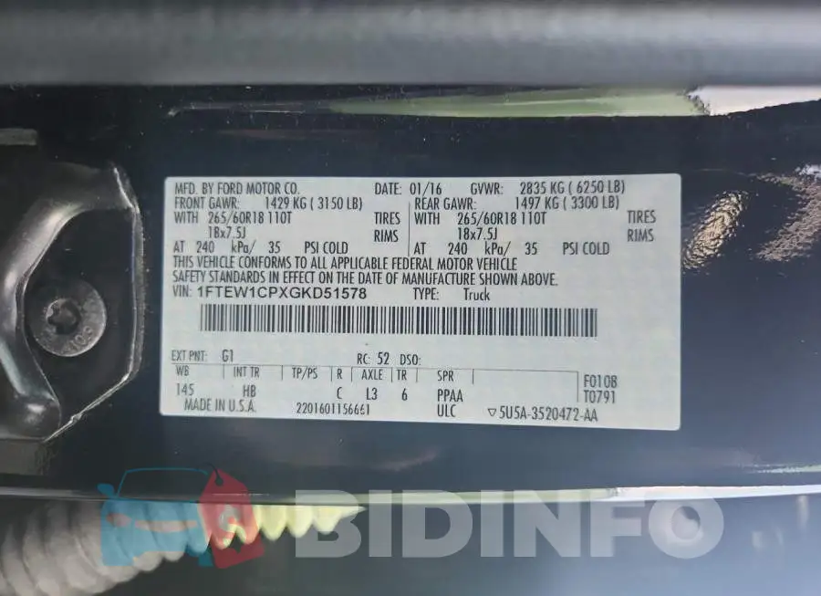 1FTEW1CPXGKD51578 Photo# 10