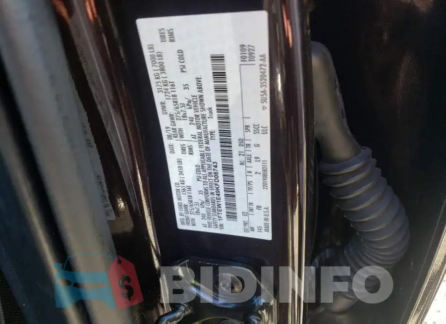 1FTEW1E49KFD08743 Photo# 10